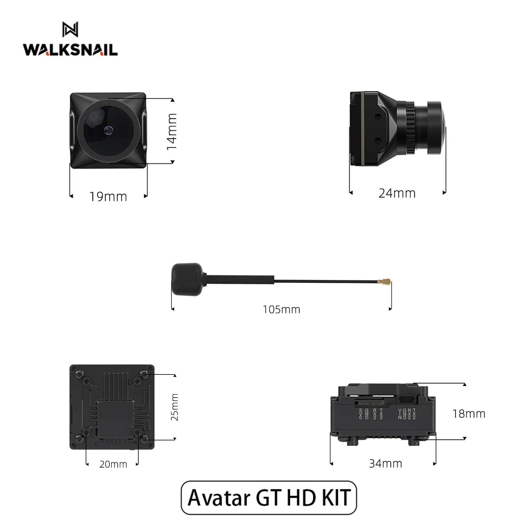 Walksnail Avatar GT HD KIT 2W  - Drone Racing Antenna avaliação e preço