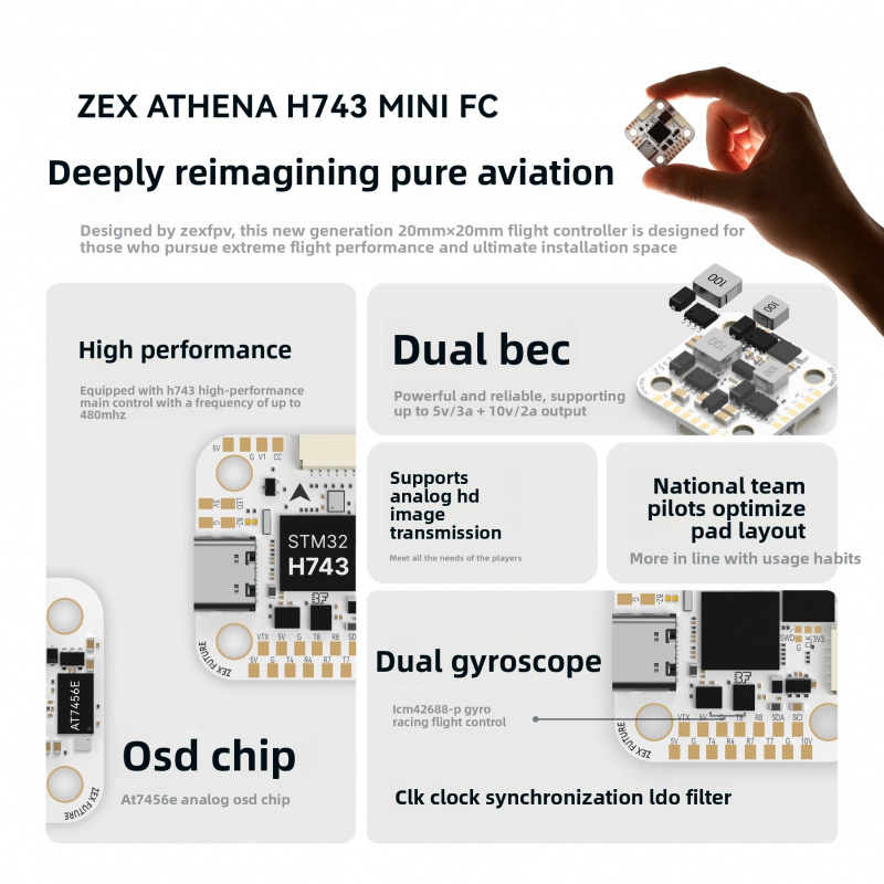 Controladora de Voo Mini ZEX A - Drone Racing Esc avaliação e preço