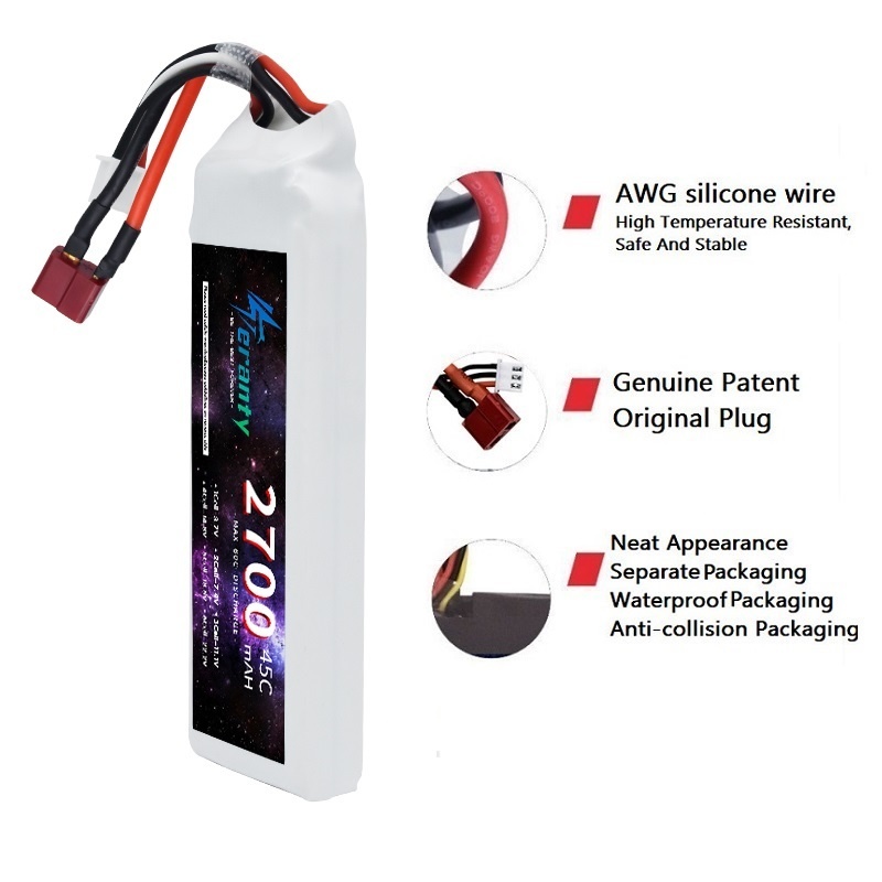 1/3 pçs 2s 7.4v bateria lipo 2 - Drone Racing Battery avaliação e preço