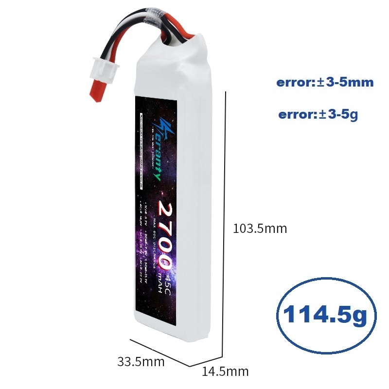 1/3 pçs 2s 7.4v bateria lipo 2 - Drone Racing Battery avaliação e preço
