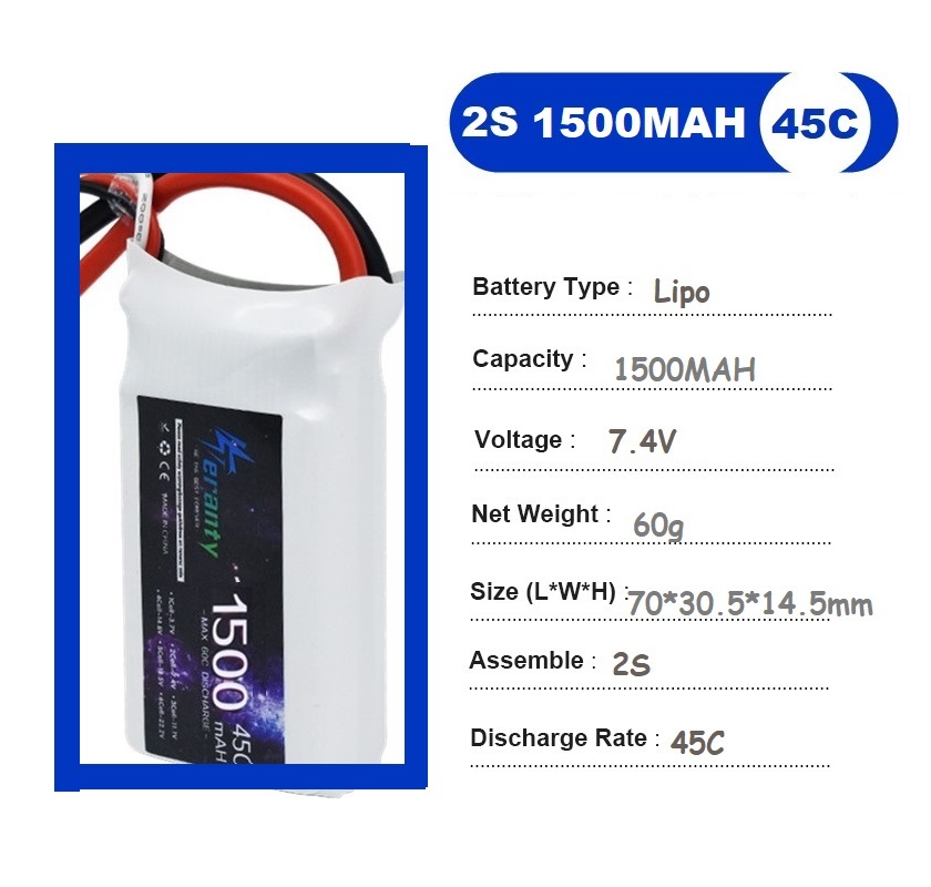 2 peças 7.4v lipo 2s bateria 1 - Drone Racing Battery avaliação e preço