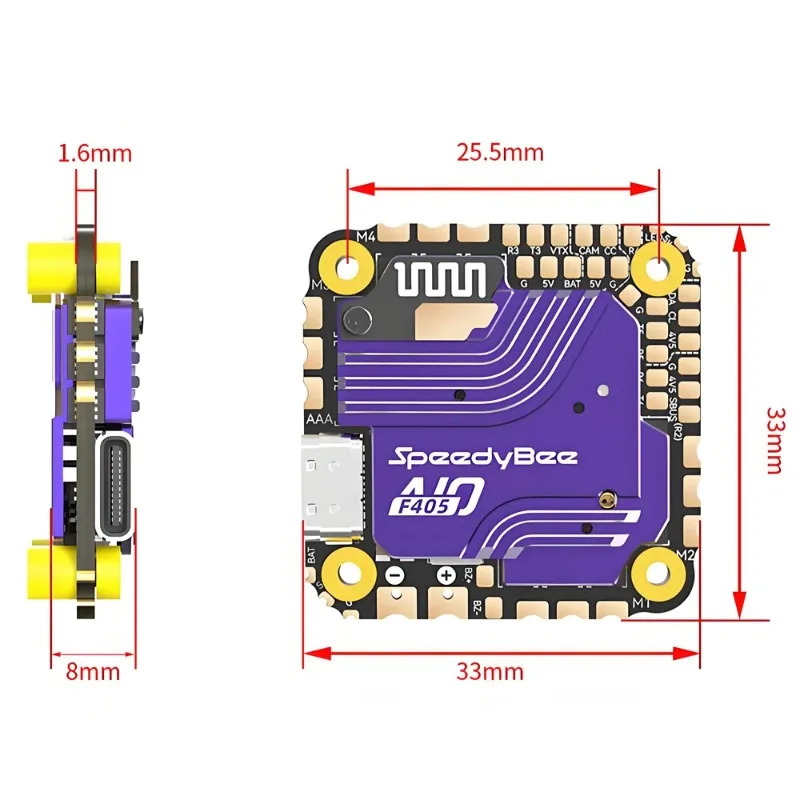 Controlador de Voo SpeedyBee F - Drone Racing Esc avaliação e preço