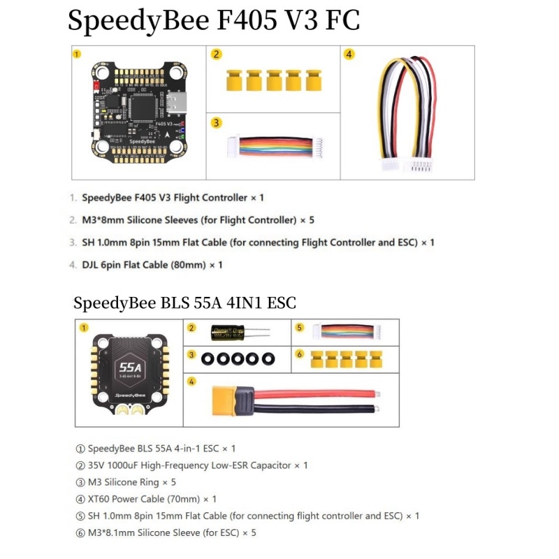 SpeedyBee F4 F405 V4 55A BLS 3 - Betaflight Fc F4 avaliação e preço